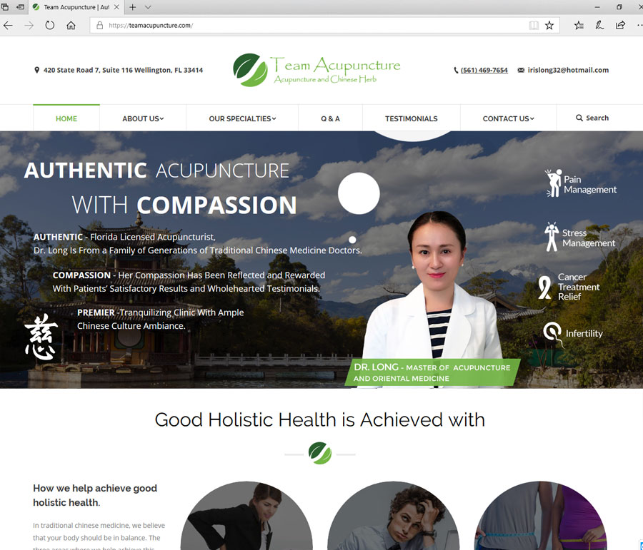 Authentic acupuncture with compassion